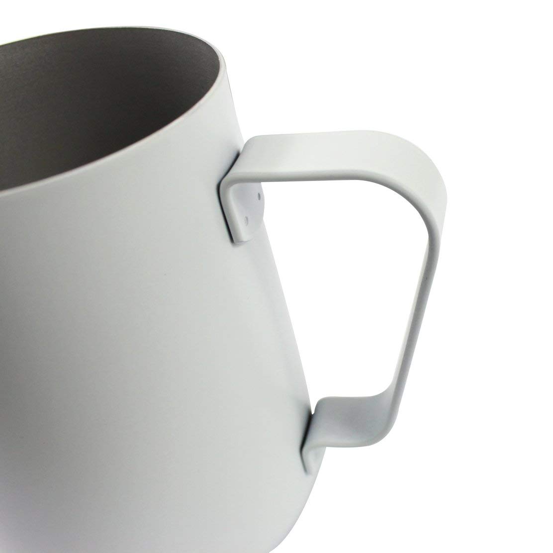 Milk Frothing Pitcher, Dianoo Stainless Steel Creamer Frothing Pitcher 350 ML 600ML - White