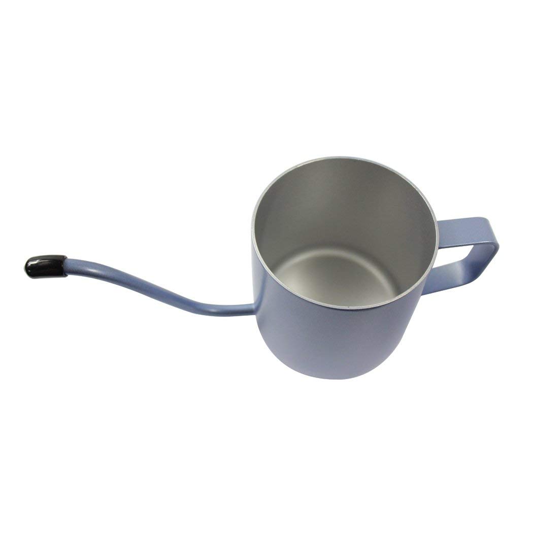 Dianoo 350 ML Stainless Steel Long Narrow Spout Coffee Pot, Hanging Ear Coffee Cup, Hand Drip Kettle Coffee Pot Tea Pot - Jazz Blue