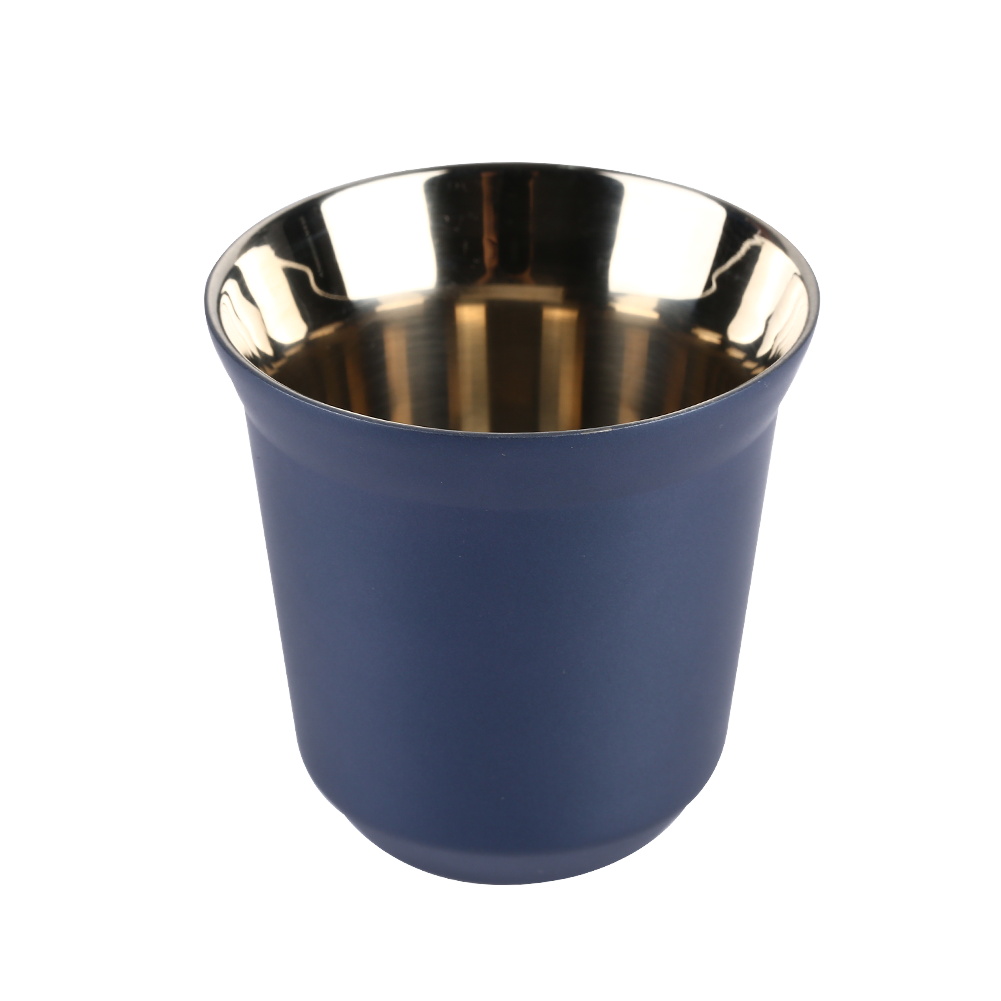 Espresso Cups - Dianoo Stainless Steel Double Wall Insulated Coffee Mugs Dark Blue